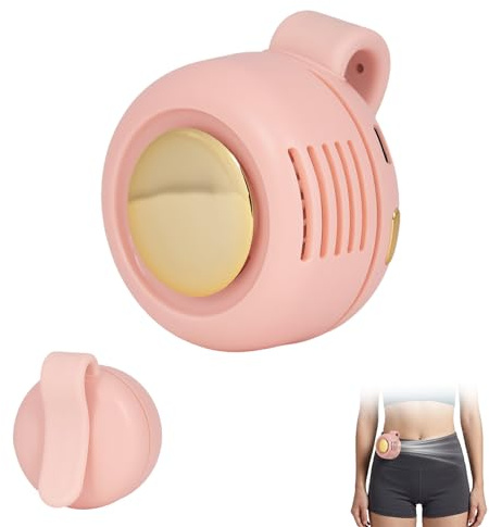 EliphonTowne 3 Speeds Clip Fan - Bladeless 360° Rotatable Clip On Fan for Clothes, USB Rechargeable Hands Free Portable Fans for Collar Waist Fans, Summer Essentials for Outdoor Travel Office Pink