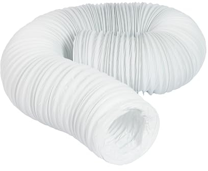 Airflow Ø100mm x 3M PVC Flexible Ducting Hose - Tumble Dryer Vent Hose, Flexible Ducting for Extractor Fans, Cooker Hoods & Hydroponics