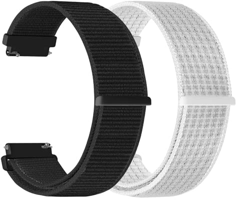 2 Piezas Correas de Nailon de 22mm Compatibles con Amazfit Bip 6/Bip 5, Amazfit GTR 4/3/2, Correas de Liberación Rápida para Garmin Venu 3/2/Vivoactive 4 45mm, Redmi Watch 5 Active/Lite