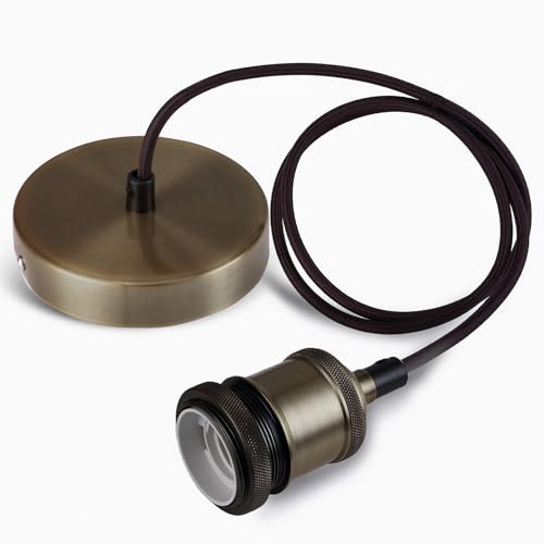 Seruno Ceiling Pendant Light Fitting, Light Fittings Ceilings,Vintage Ceiling Pendant E27 Lamp Holder, Suitable for Kitchen Island, Home, Bar DIY, Bronze