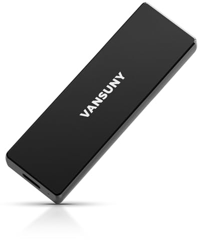 Vansuny Disque Dur Externe SSD 1 to, Portable M.2 PCIe 2280 SSD, jusqu'à 1000 Mo/s en, Type-C USB 3.1, Haute Vitesse de Transfert, Compatible avec PC, Mac, Xbox, PS5(X4Plus, Noir)