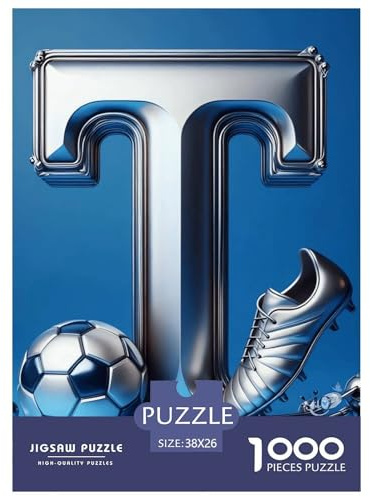 Metal Soccer T Puzzle 1000-teilige Schwer Puzzle Spielzeug Lernspiel Impossible Herausforderungsspielzeug Für Erwachsene Kinder 38x26cm/1000pcs