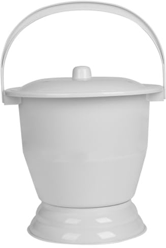Seau de commode, pot de chambre avec couvercle, anti-poussière, résistant à l'humidité, portable, antidérapant, seau chevet, crachoir pour maison, camping, voiture, voyage, crachoir