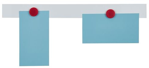 FRANKEN Magnethaftleiste, selbstklebend, 100 x 5 cm, weiß, Kunststoff, 10 Stück, ST1355