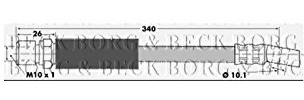 Borg & Beck BBH6339 Brake Hose To Fit GM Astra Vectra SAAB 900 9-3