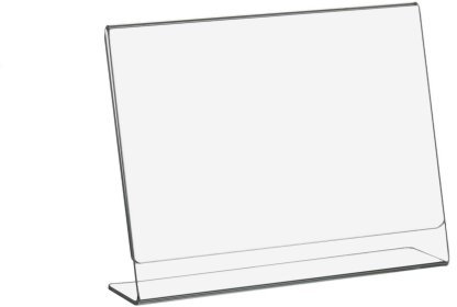 DIN A6 L-Aufsteller/Werbeaufsteller im Querformat aus Acrylglas/Postkartenformat - Zeigis®