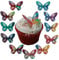 Toppercake Edible Wafer Butterfly Cup Cake Decorations Multi-Coloured