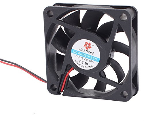 sourcing map DC 12V 60x60x15mm 9 paletas de ventilador del radiador de refrigeración con protección de manos de metal