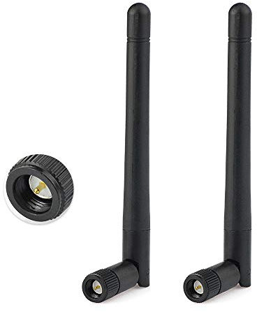 Eightwood 868 MHz Antenne SMA Plug Antenne Adaptateur SMA mâle RFID NFC 2Pcs Inclinable et Pivotante pour Antenne GSM CB Radio Homematic CCU2 CC1101 Radio Jambon sans Fil WiFi Raspberry Pi GSM