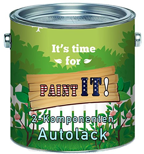 PAINT IT! langfristiger 2K Autolack Landmaschinenlack - neues hochwertiges Design ohne viel Aufwand - schnelle Trocknung - hohe Standfestigkeit - einfache Verarbeitung mittels (Schwarz RAL 9005, 5 L)