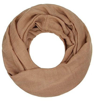 Majea Damen Loop Schal, uni, camel Damen Artikel-Nr.440900
