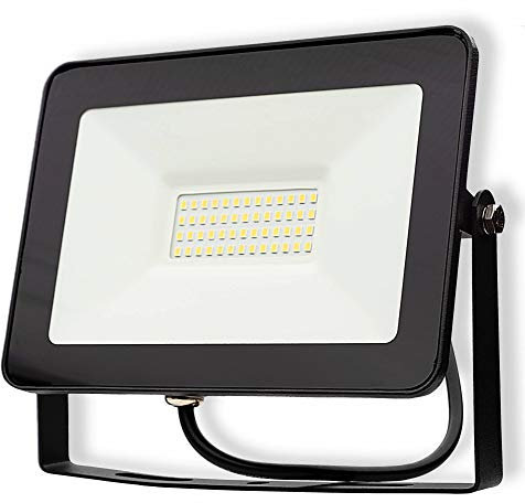 LED Fluter 30W neutralweiß 230V - super-heller und flacher Außen-Strahler IP65 Flutlicht - Garten-Lampe Außenleuchte Gartenstrahler