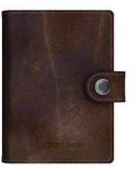 Ledlenser Lite Wallet Portafoglio, Vintage Brown, protezione RFID integrata, luce LED ricaricabile, 150 lumen, portacarte, USB-C, borsellino, custodia portacarte, cuoio