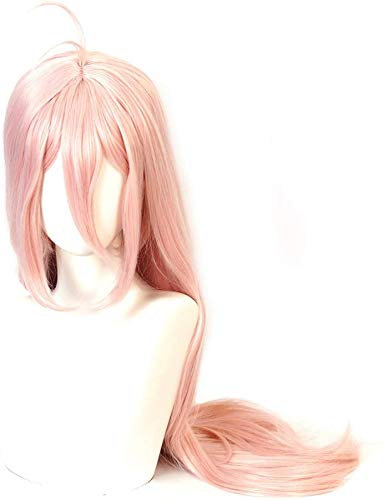 Topcosplay Rosa Anime Perücke Cosplay Perücke Lang Lockige Perücke für Halloween Kostüm
