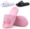 ydscsci Girls Slide Sandals Glitter Sequins Pool Sliders Kids Shower Slippers Beach Flip Flops Hook and Loop Non-slip Thick sole Little Kid Pink Size 11 11.5