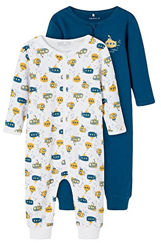NAME IT Jungen Schlafanzug 2er-Pack Bio-Baumwolle Legion Blue-98