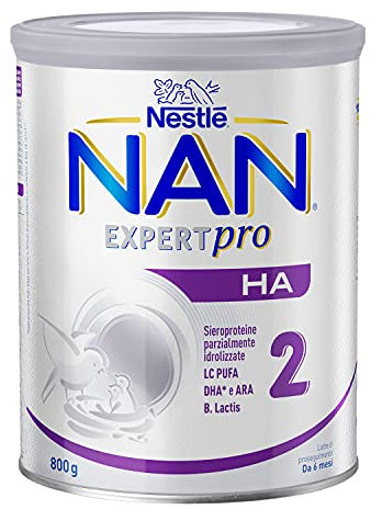NESTLÉ NAN HA 2 Latte di Proseguimento Polvere dalla nascita, Latta 800g