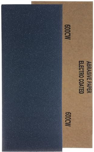 YoiYee Lot de 10 feuilles de papier abrasif à grain 600, 23 x 9,5 cm, pour bois, métal, plastique, verre, pierre et mur