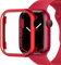 Miimall Custodia per Apple Watch Serie 9/8/7 45mm, Case in Lega di Alluminio, Custodia Sottile Antiurto Senza Protettore dello Schermo, Cover Cornice Solido per Apple Watch 45mm Serie 9/8/7, Rosso