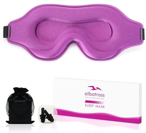 Schlafmaske für Damen und Herren, Wimpernverlängerungen, 3D-Augenmaske | Augenabdeckung mit verstellbarem Riemen für Seitenschläfer, atmungsaktiv, ohne Druck, Reisezubehör