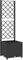 vidaXL Jardinière avec Treillis Lit Surélevé Pot à Plantes Boîte à Fleurs Jardin Patio Entrée Terrasse Extérieur Noir 40x40x136 cm PP