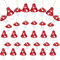 24 Stück Pilz-Weihnachtsschmuck, rote und weiße Pilz-Ornamente, dekorative hängende Ornamente für Weihnachtsbaum, Weihnachten, Urlaub, Zuhause, Party-Dekoration, 2 Größen