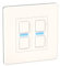Lightwave LP22WHMK2 Smart Dimmer with Energy Monitoring, 2 Gang, White Metal - Works with Alexa, Google Assistant, HomeKit. iOS & Android Compatible