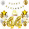 Luftballon 44. Geburtstag deko mann Gold Weiß Geburtstagsdeko 44 Jahre Geburtstag dekoration Weiß Gold Folien Ballon 44 Geburtstag frau junge deko Tortendeko 44th Happy Birthday deko
