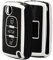OFFCURVE Funda Llaves Coche Carcasa Llave, TPU Funda Mando Coche Carcasa Mando 2/3 Botones para Peugeot 106 207 308 406 607 Expert Partner Citroen C2 C3 C4 Grand Picasso Berlingo Fiat Scudo Ulysse