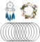 YEJAHY 10 Stück Metallringe,10cm Handwerkliche Metallring,Deko Ringe zum Aufhängen,für Rund Metallringe zum Basteln,Traumfänger Ring,Blumen Reifen (Schwarz)