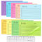 450 Blätter Haftnotizen, To Do Liste Haftnotizblock Bunt Linierte Notizzettel Super Sticky Notes Selbstklebend Notes Haftnotizen Klebezettel mit Lineal für Familie Schule Büro (10 X 7cm)