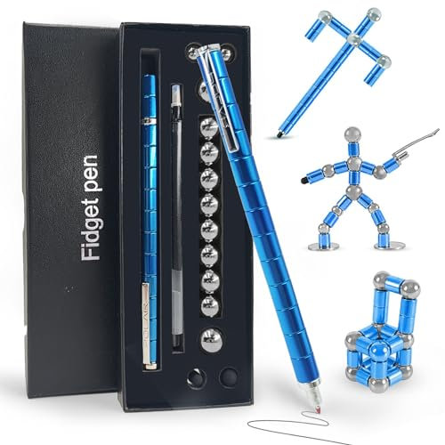 YUDANSI Dekompressions-Magnetstift, Stressabbau Zappelspielzeug für Kinder Erwachsene, Angst Entlastungs Hand Sensor Spielzeug, Weihnachts Geburtstagsparty Taschenfüller Geschenke für Jungen Mädchen