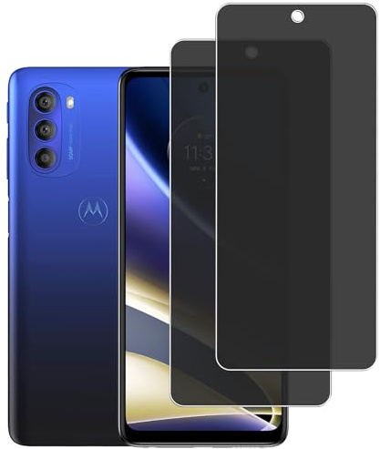 KELOLIN [2 pièces] Anti Espion Verre Trempé Protection écran Pour Motorola Moto G51 5G 9H Dureté, Anti Rayures, Confidentialité Protecteur d'Écran Verre compatible avec Motorola Moto G51 5G