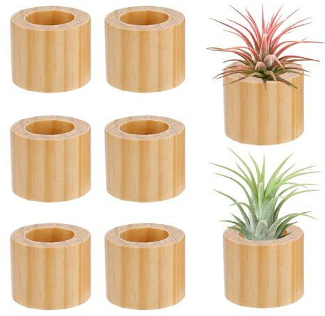 Bigmeta 6 x Pflanzenhalter aus Holz