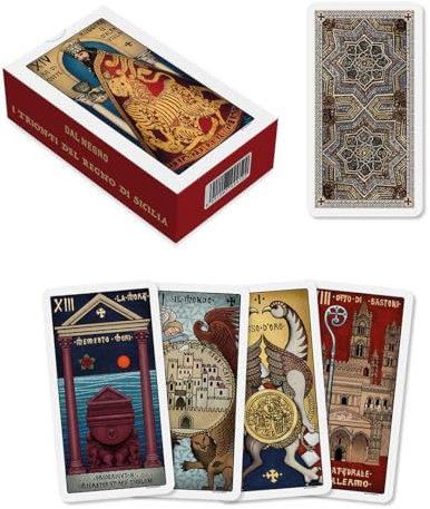 Dal Negro - Tarot I Triunfos del Reino de Sicilia de Paolo Asaro. Mazo Tarot Tradicional para Cartomancia Completo, Principiantes y avanzados.
