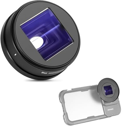 NEEWER 1,55X anamorphes Telefonobjektiv für 17mm Gewinde Backplane, kompatibel mit NEEWER iPhone Samsung Handy Käfig, 2,4:1 Breitbild Kino Blaustich Kameraobjektiv mit 67mm Filteradapterring, LS-43