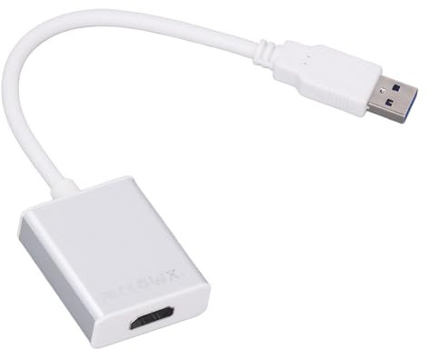 Adaptateur USB vers HDMI, Convertisseur de Câble Graphique Vidéo USB 3.0 vers HDMI en Alliage D'aluminium pour Ordinateur Portable PC, Convertisseur de Sortie USB vers HD