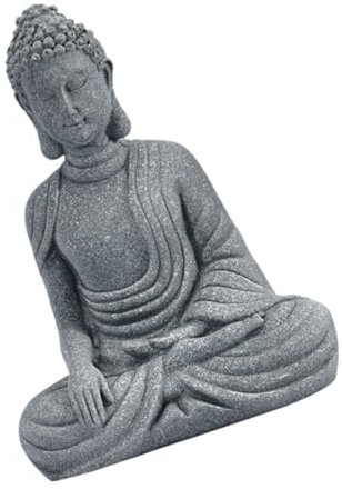 PRETYZOOM 1 Pc Ornement de Statue de Bouddha Statue de Bouddhisme décoration d'époque décor rétro décor de Voiture Figurine Bouddha Zen Parure en grès Porche Accessoires Gadgets