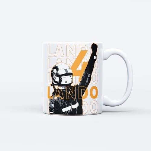 Tasse mit Motiv F1, Tasse Formulierung 1, F1 Fahrerbecher, Charles Leclerc, Lando Norris, Lewis Hamilton, Max Verstappen, Geschenk für F1, Formel 1 Geschenk (Lando)