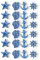24 Pezzi, Bomboniera in Ceramica per Segnaposto, confettata Tema Mare, 4 Soggetti Assortiti, Battesimo, Nozze, Comunione, Cresima 6 cm Con Magnete calamita