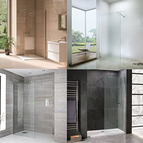 PARETE DOCCIA PORTA FISSA WALK IN VETRO 8MM 110X190 CM OPACO oppure TRASPARENTE (TRASPARENTE)