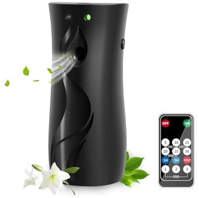 Automatischer Duftspender mit Fernbedienung, Wandmontage & Freistehend | Lufterfrischer Automatisch für Bad, Hotel, Büro – Raumspray Spender mit Timer, Geruchsentferner & Lange Duftdauer