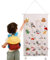 71 * 124cm Adventskalender zum Befüllen Stoff, Adventskalender zum Befüllen Wand mit 24 Taschen, Wiederverwendbar Stoff Adventskalender Adventskalender zum Aufhängen, für Junge Mädchen Geschenk