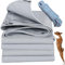 YANFEILI Bâche en Tissu,0.5x4m 520g/m² Impermeable PVC œillets renforcés Bâche de Protection bache Protection Exterieur Bois imperméable Impermeable bache Bois baches bache Protection Bois Gris