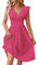 Robe Femme Chic Et Elegant Grande Taille Vetement Ete Robe Sexy Chic Robe Longue Fluide Robe De Plage Robe Boheme Chic Robe Courte Tenues Élégante Et Ventes Flash Hot Pink XXL