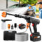 DeeprBetter Nettoyeur Haute Pression sans Fil, 55Bar Nettoyeur Haute Pression Batterie de 18000mAh, Pistolet Haute Pression sans Fil avec Buse Réglable 6-en-1, Laveur Haute Pression, Jardin