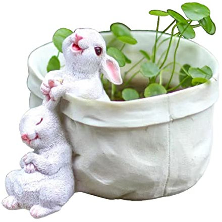 Kaninchen Blumentopf Ostern Sukkulente Pflanzer Gartenköpfe Dekorative Pflanzertöpfe für Osterkunstdekor, Blumentöpfe
