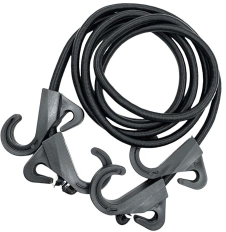 Yhsioaklo Elastische Seile mit Karabiner, 2 Meter lange elastische Seile zur Ladungssicherung | Wiederverwendbares und sicheres Befestigungsseil für Camping, Motorrad, Koffer, Boot, Gepäckträger