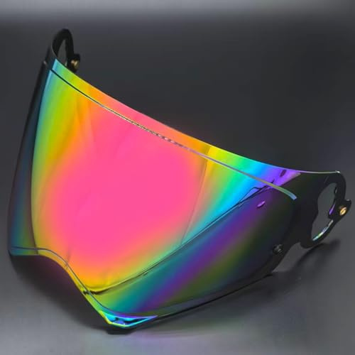 Visiera per Casco per ARAI Tour Cross 5, Visiera Colorata Lenti per Caschi da Moto, Lenti del Parabrezza del Casco Ricambio per Visiera Protettiva,A Tea Colorful Pink