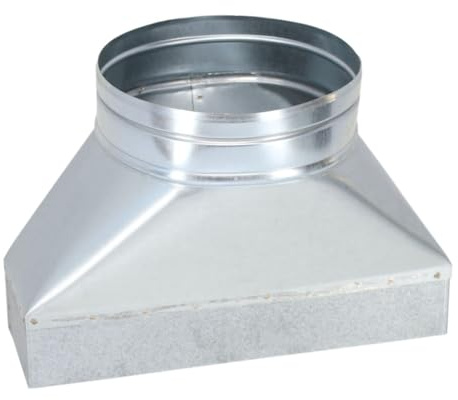 Subtiel Flachkanal Adapter 300 x 90 mm auf Ø 180 mm, symmetrisch